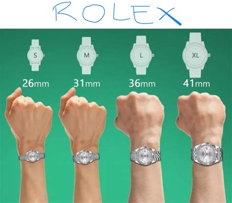 rolex watch face sizes